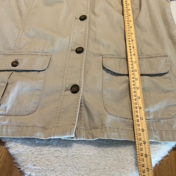 Christopher & Banks Tan Twill Corduroy Collar Button Down Long Sleeve Jacket XL - Picture 9 of 9